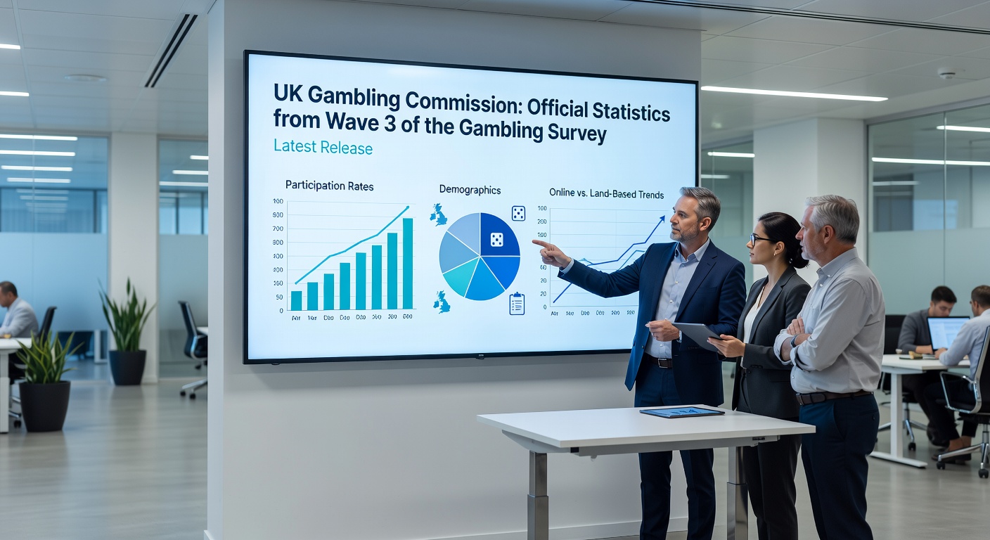 Infographic highlighting gambling behavior frequencies and demographic breakdowns from Wave 3 GSGB