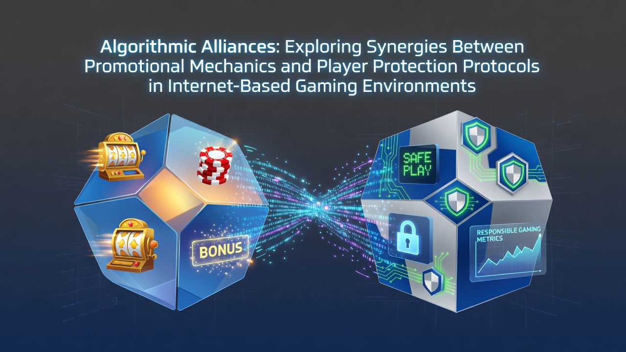 Digital interface showing interconnected algorithmic systems linking promotional offers with player protection tools in an online gaming platform