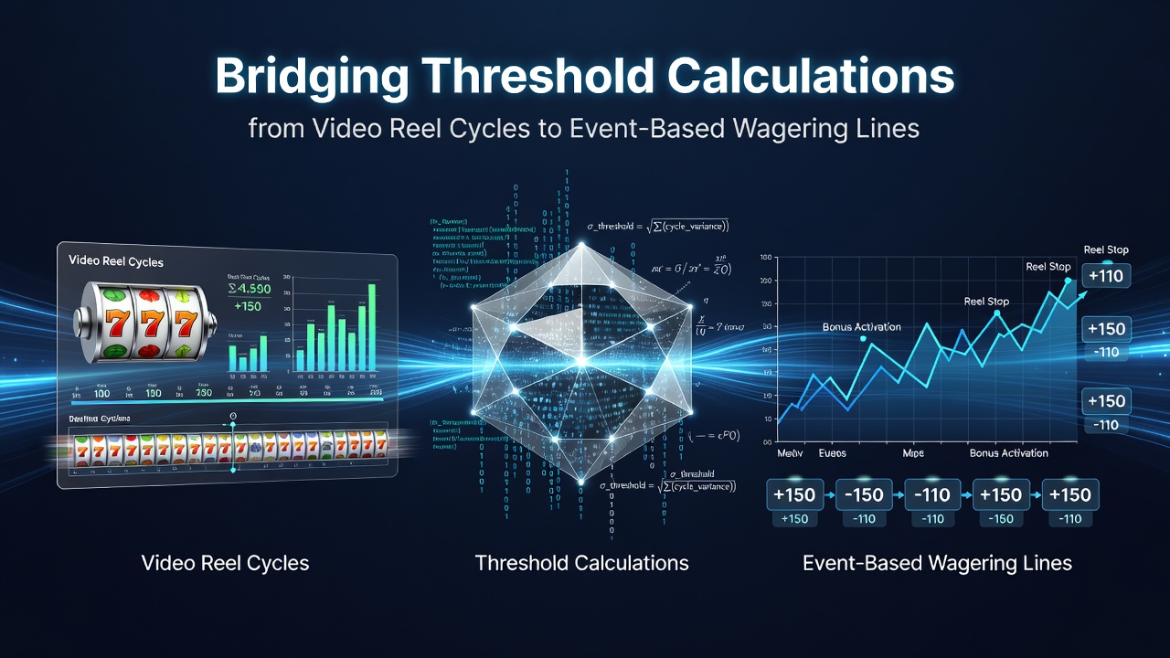 Graph illustrating threshold convergence between slot reel data and event wagering probabilities