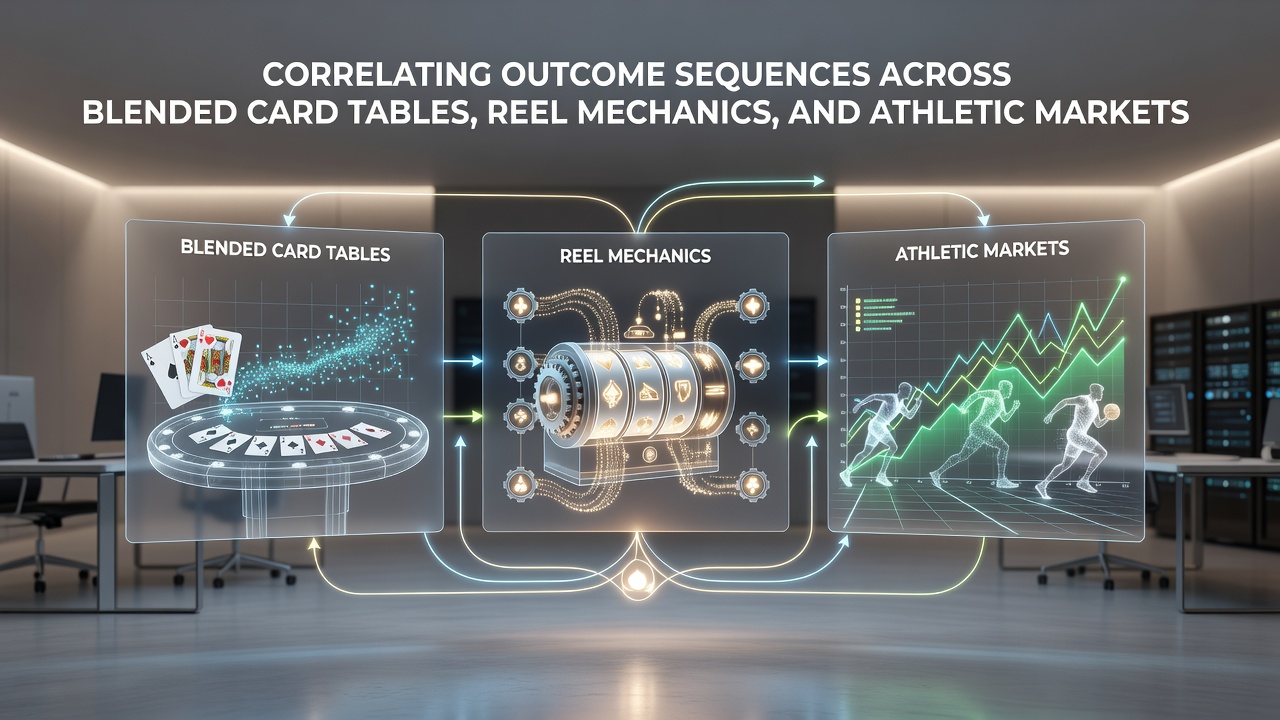 Visual representation of data correlations between card tables, slot reels, and sports betting outcomes