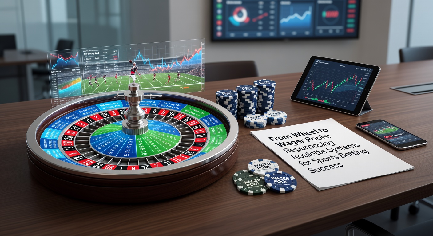 Vintage roulette wheel transitioning into a modern sports betting interface with wager pools highlighted