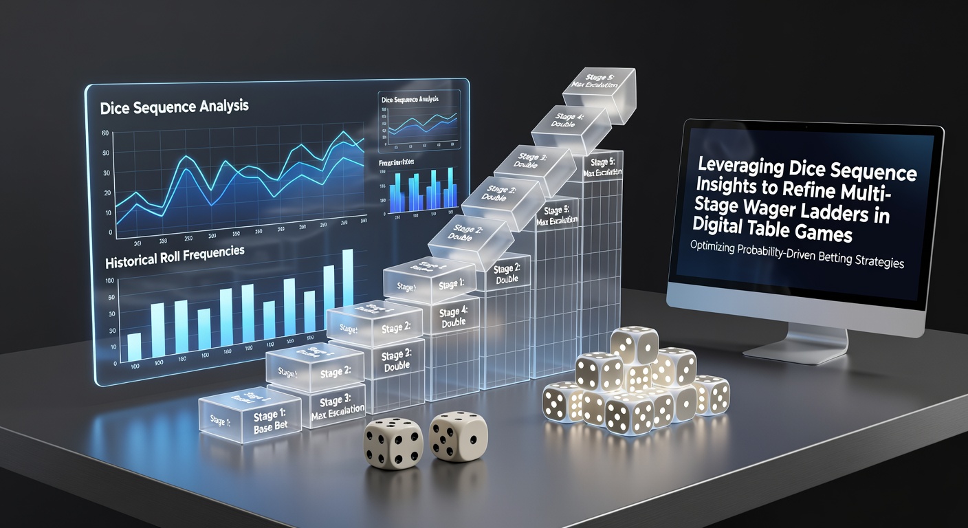 Digital dice table interface showing sequential roll patterns and multi-stage betting options
