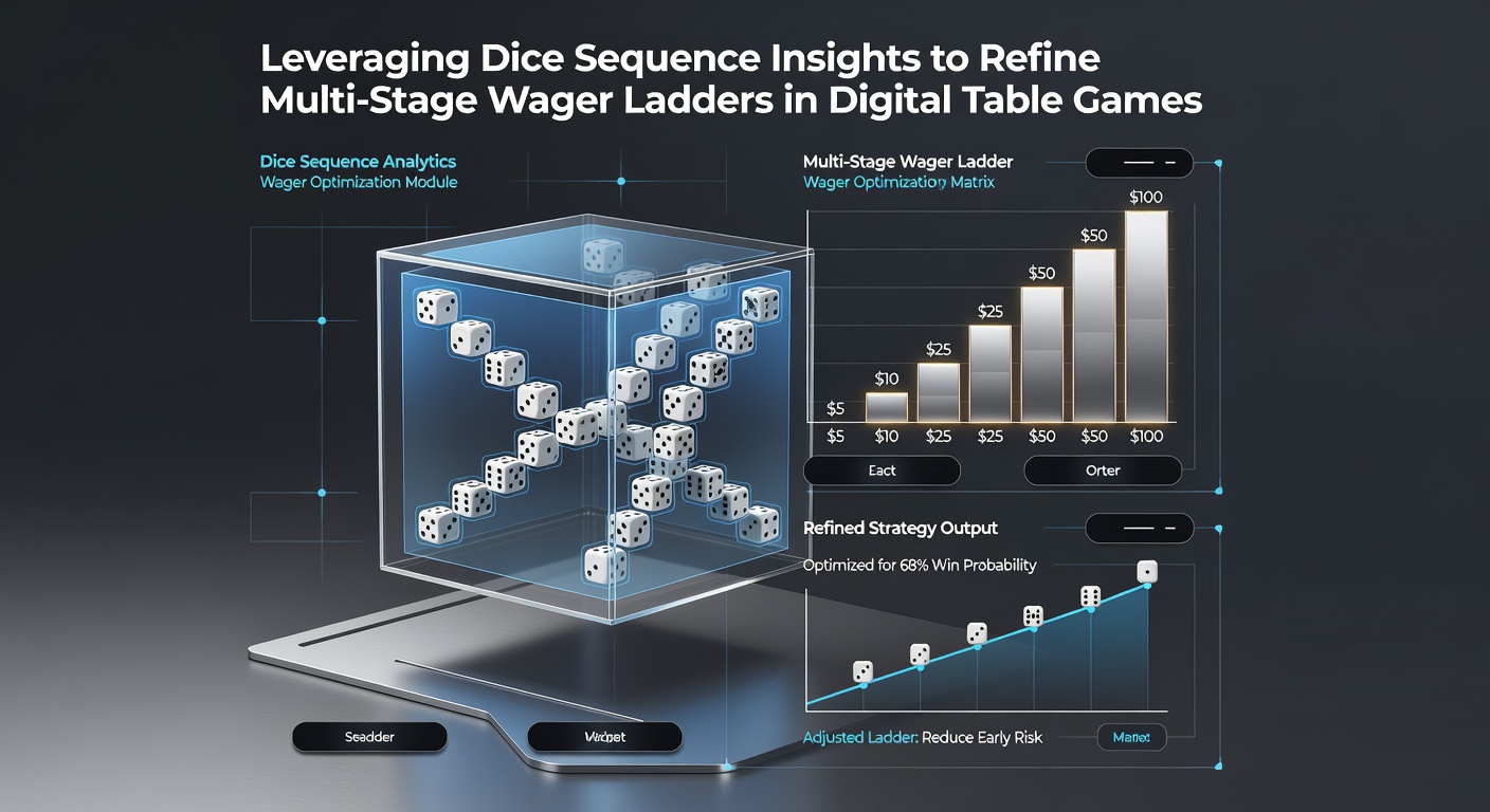 Analytics dashboard displaying dice sequence heat maps and corresponding wager ladder adjustments