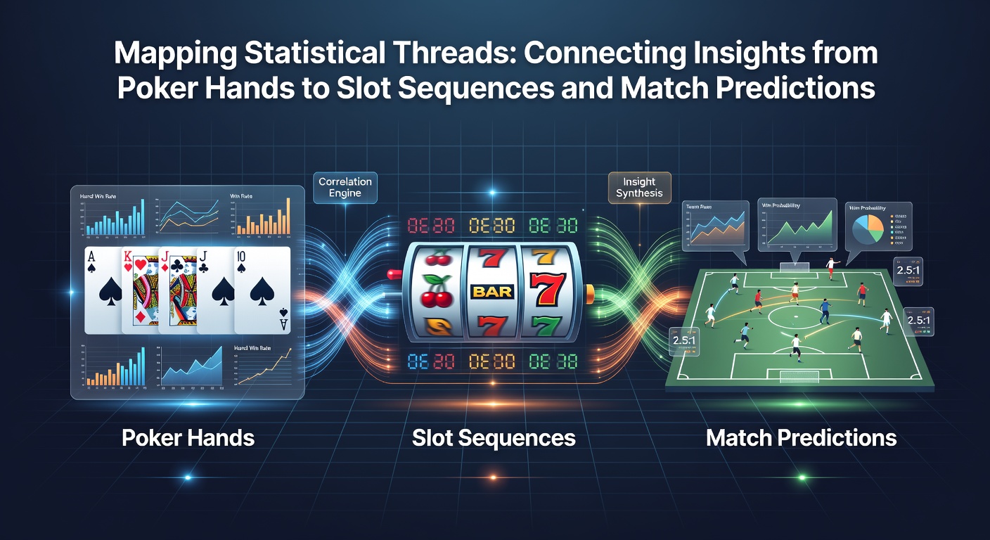 Statistical analysis connecting poker hands with slot sequences and sports predictions
