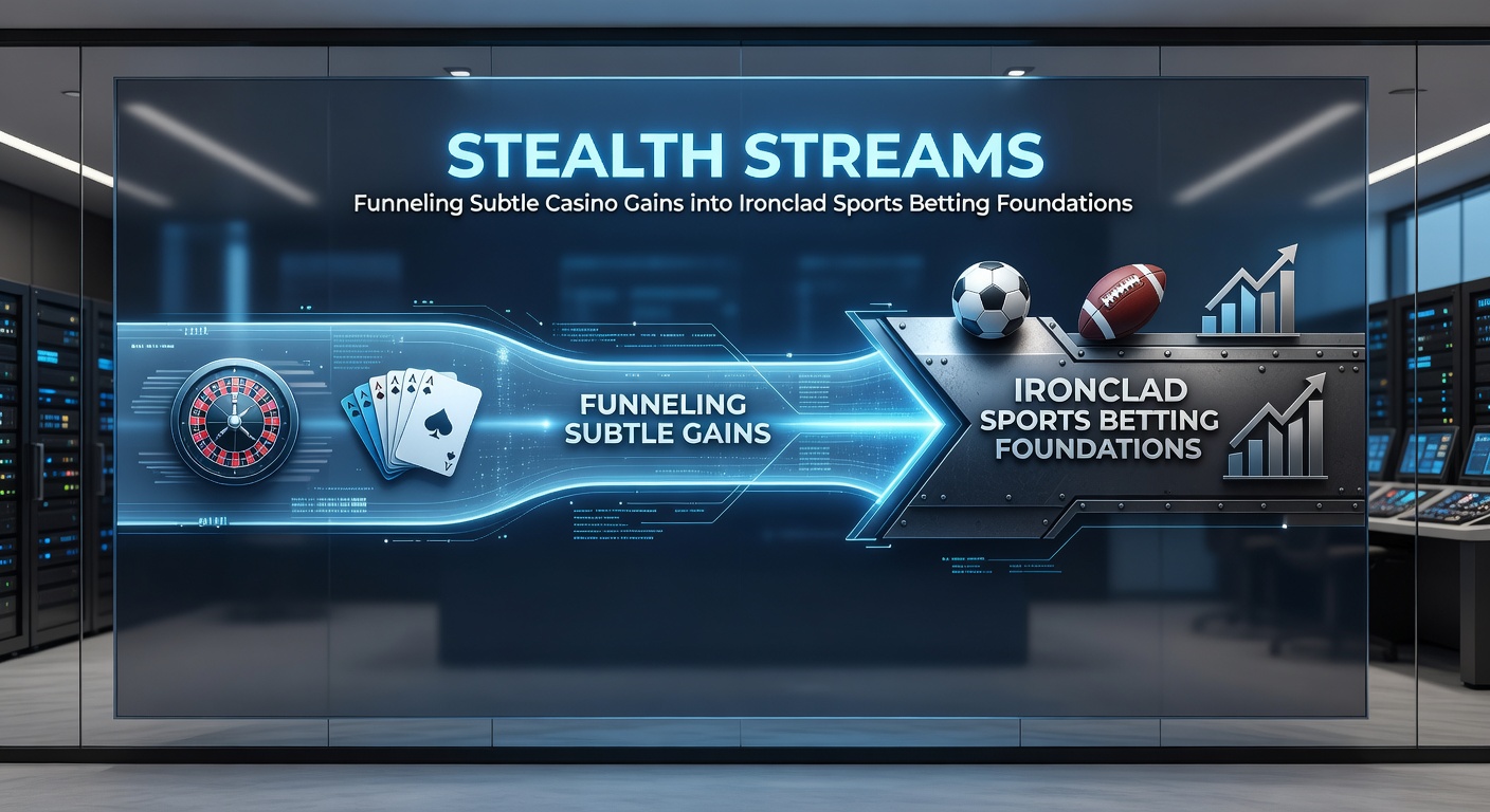 Chart illustrating bankroll growth curves, with one line representing casino-to-sports transfers outperforming standalone betting rolls over 12 months
