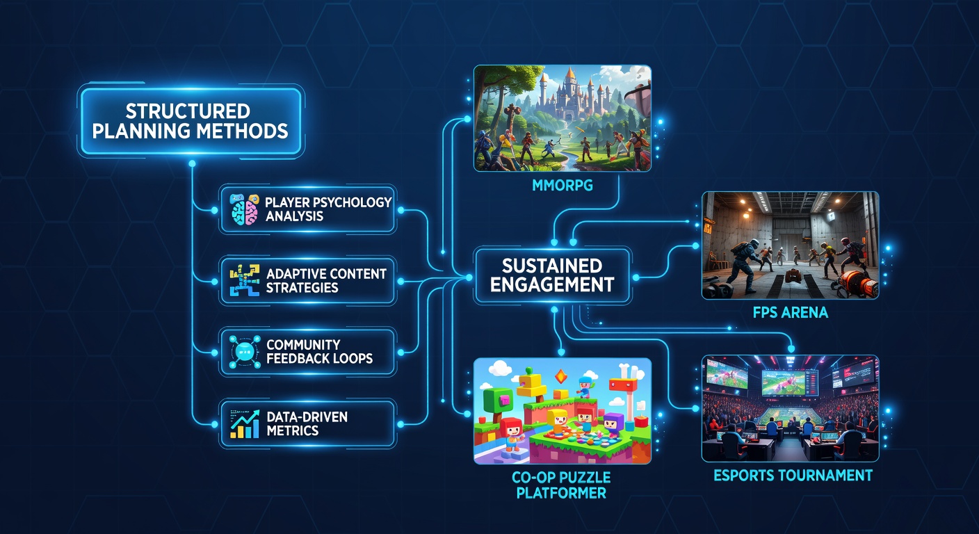 Overview of structured planning tools displayed on multiple gaming interfaces including strategy maps and session trackers