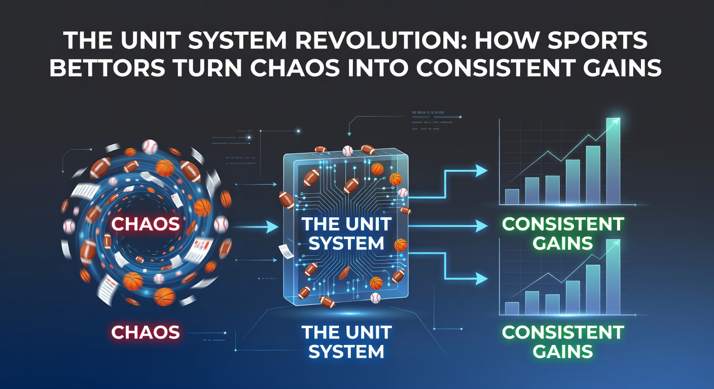 Chart showing unit-based betting progression over multiple sports seasons, highlighting steady bankroll growth amid volatile odds